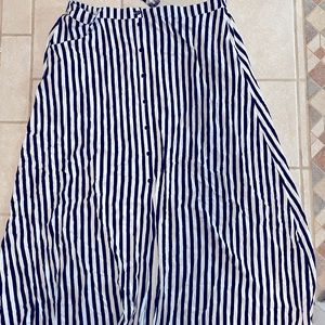 Full length striped skirt